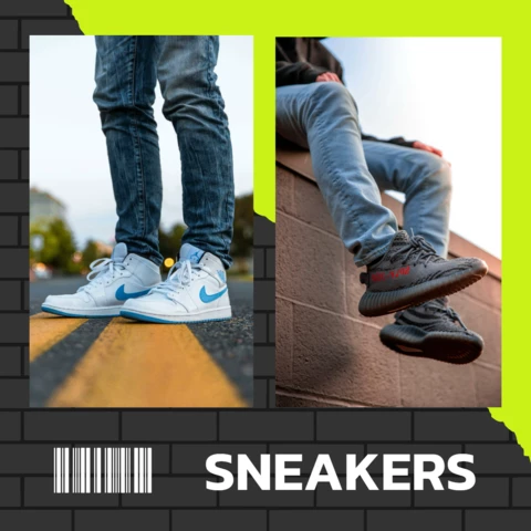 Moderne Straße Mode Turnschuhe soziale Medien Geschichte Designvorlage