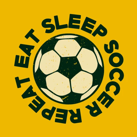 Soccer With Football Vintage T-shirt Design Template
