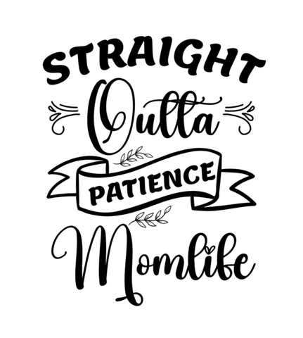 Mom Life T-shirt Design Template