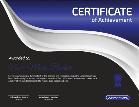 Corporate Employee Certificate Award Post Design Template