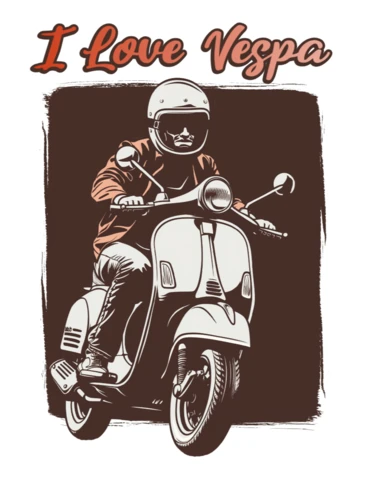 Vespa aime rouler libre, rester classique et embrasser le voyage modèle de design de marchandises