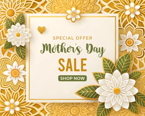 Elegant Floral Mother's Day Sale Template Design - Editable Promotional Graphic