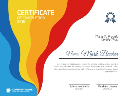 Abstract Modern Professional Corporate Certificate Post Design Template