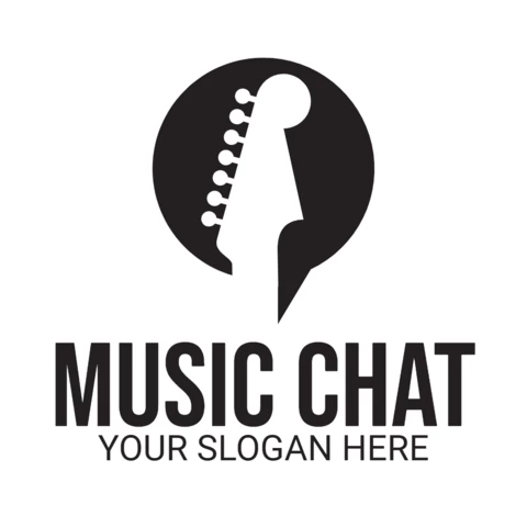 Modèle de logo pour le chat musical