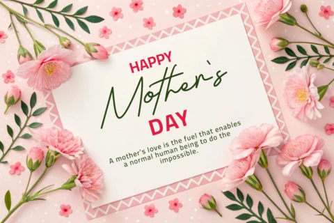 Floral Mother's Day Card Design Template – Editable and Elegant