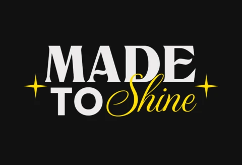 Modello di design tipografico Made to shine per poster ispiratori