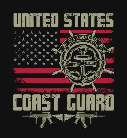 Usa Coast Guard T-Shirt Design Template