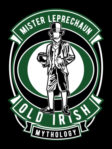 Saint Patrick Leprechaun Character T-Shirt Design Template