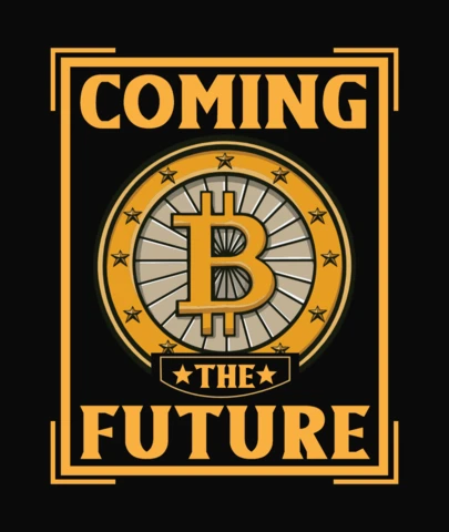 Coining The Future Bitcoin T-Shirt Design Template