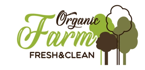 Design de modelo de logotipo de fazenda orgânica