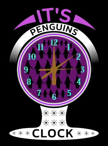Modèle d'horloge fantaisiste avec pingouin pour une décoration d'intérieur amusante