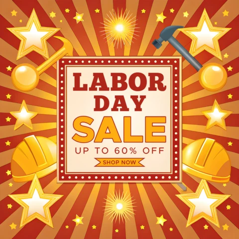 Labor Day Sale Design Template - Festive and Bold Promotional Layout