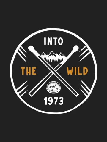Into the wild t-shirt template ontwerp