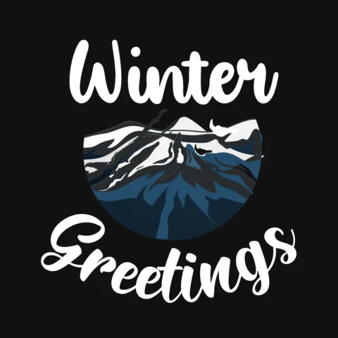 T-Shirt-Designvorlage mit Wintergrüßen