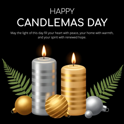 Celebrate Candlemas Day: Elegant Design Template for Peaceful Festivities
