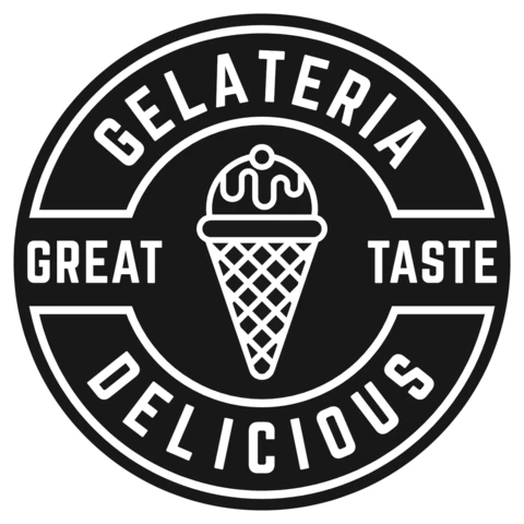 Modèle de logo pour une délicieuse gelateria