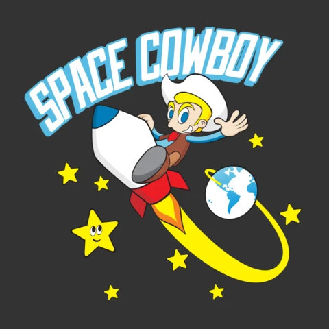 Space Cowboy T-Shirt Design Template