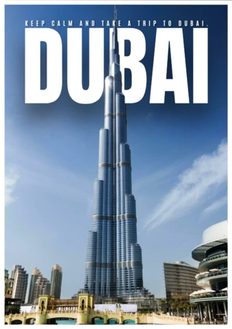 Modèle d'art mural et de cadre de voyage pour Dubaï