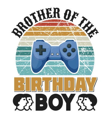 Plantilla de diseño de cumpleaños retro para hermanos