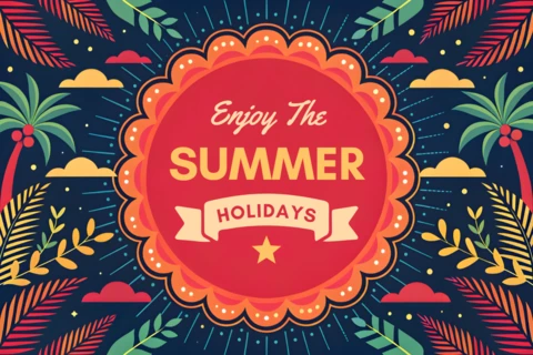 Vibrant Summer Holidays Design Template for Festive Promotions