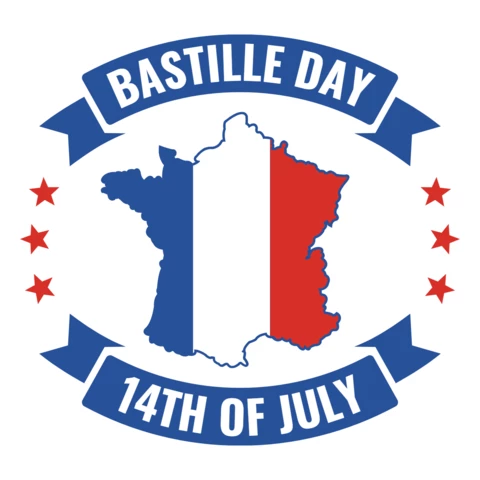 Happy Bastille Day 14th July Paris France Design TemplatE