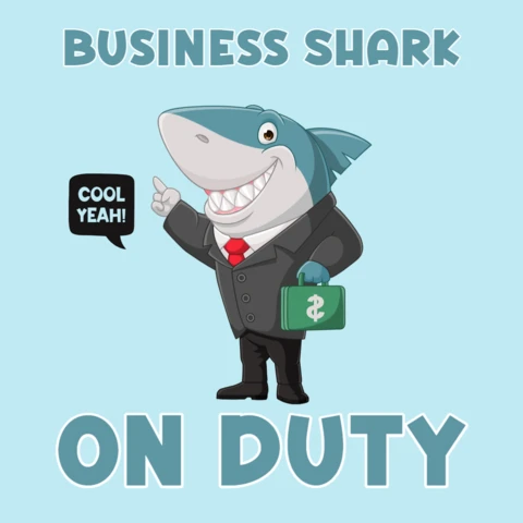 Business Shark On Duty Design Template for Funny Creative Projects