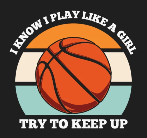 Basketball Player Try To Keep Up T-Shirt Design Template