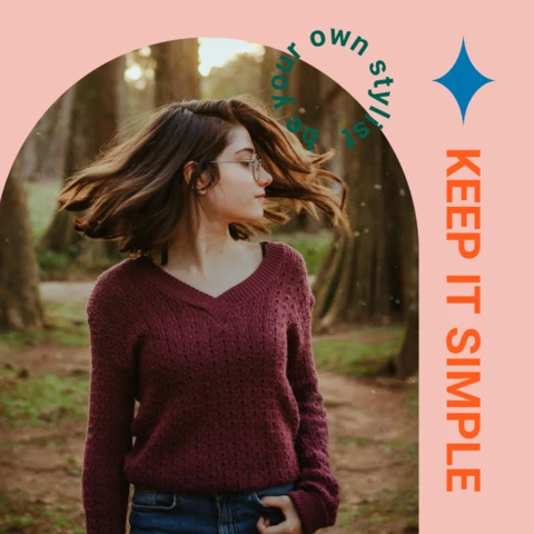 Style Quote Vintage Flat Instagram Post Design Template
