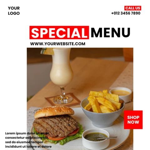 White Brick Wall Metro Style Promotional Instagram Post Design Template