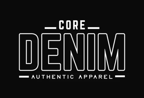 Modèle de conception de t-shirt avec typographie en denim