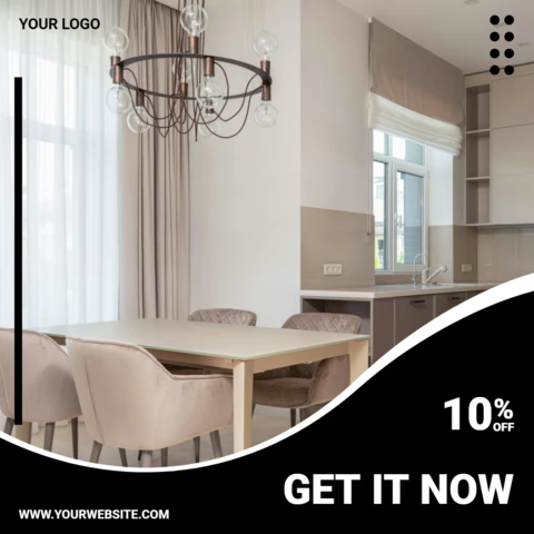 Elegant Curved Design Social Media Advertise Template