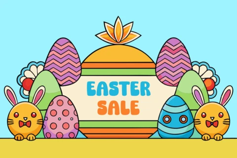 Colorful Easter Sale Design Template for Festive Promotions