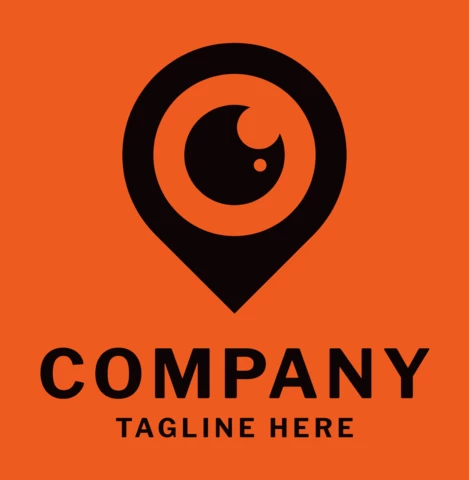 Location And Eye Combination Logo Design Template