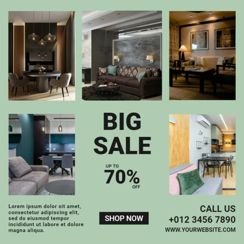 Soft Green Advertising Instagram Post Design Template