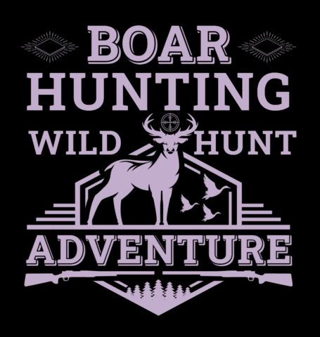 Vintage Boar Hunting Adventure Design Template