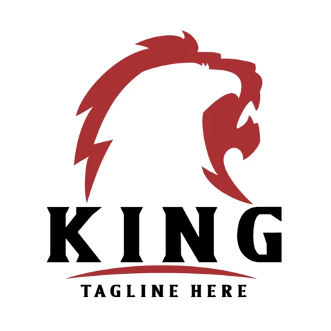The King Lion Eagle Logo Design Template