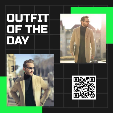 Plantilla de diseño de post de redes sociales ootd de moda
