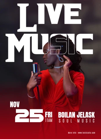 Dynamic Artist Showcase Flyer Design Template for Music Lovers