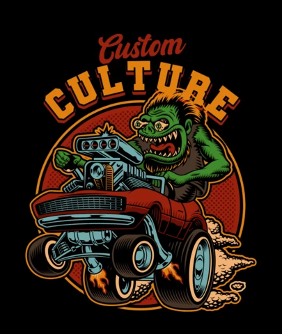 Mutant motorcu vintage rozet tasarım şablonu