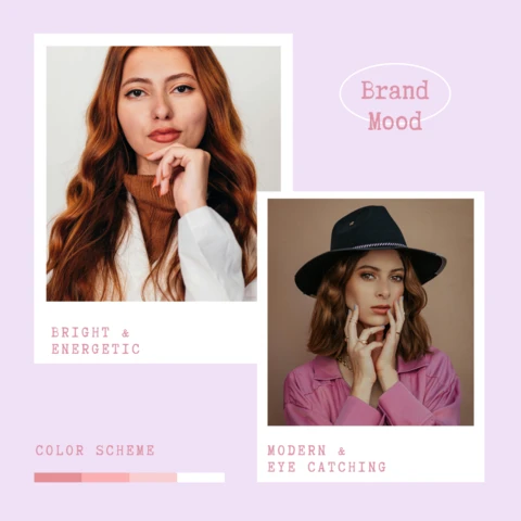 Brand Mood and Color Scheme Instagram Post Design Template