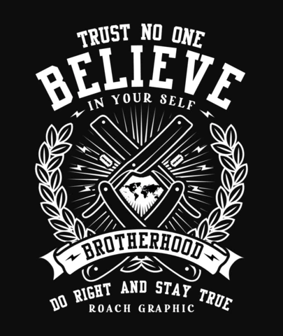 Trust No One Razor T-Shirt Design Template