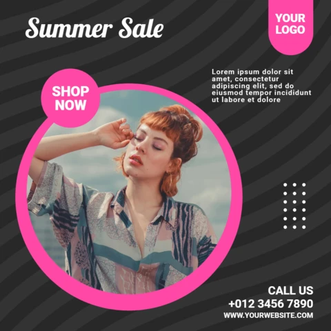 Summer Sale Fashion Instagram Post Design Template