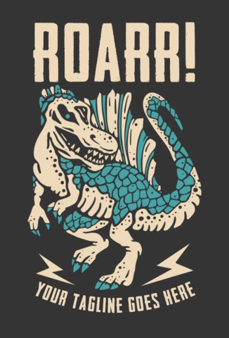 Spinosaurus Vintage T-shirt Design Template