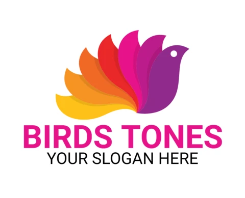 Abstract Colorful Birds Tones Logo Design Template