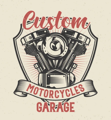 Motorradmotor t-shirt design vorlage