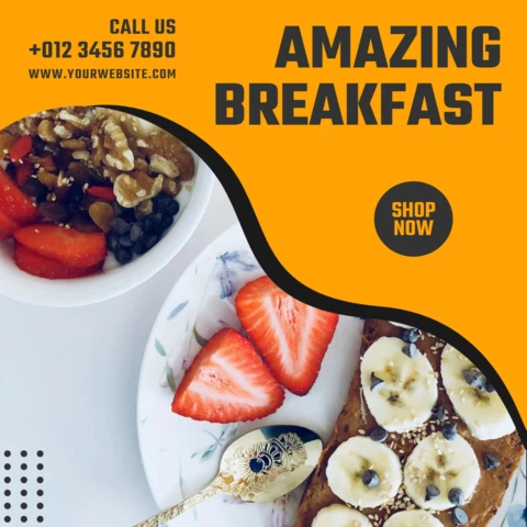 Szablon ulotki marketingowej restauracji w mediach społecznościowych