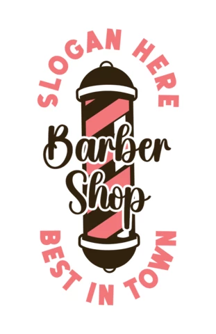 Modelo de design de logotipo de barbearia