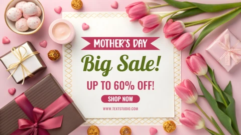 Mother's Day Sale Template - Elegant Floral Design for Promotions