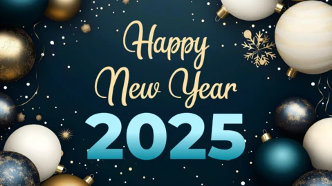 2025 Vibrant Festive New Year Celebration Design Template