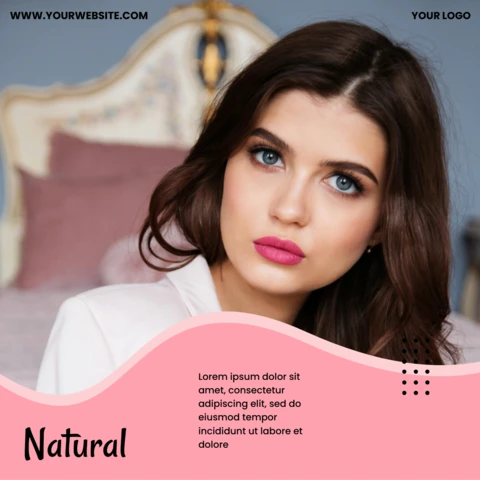 Amazing Pink Advertising Social Media Post Design Template